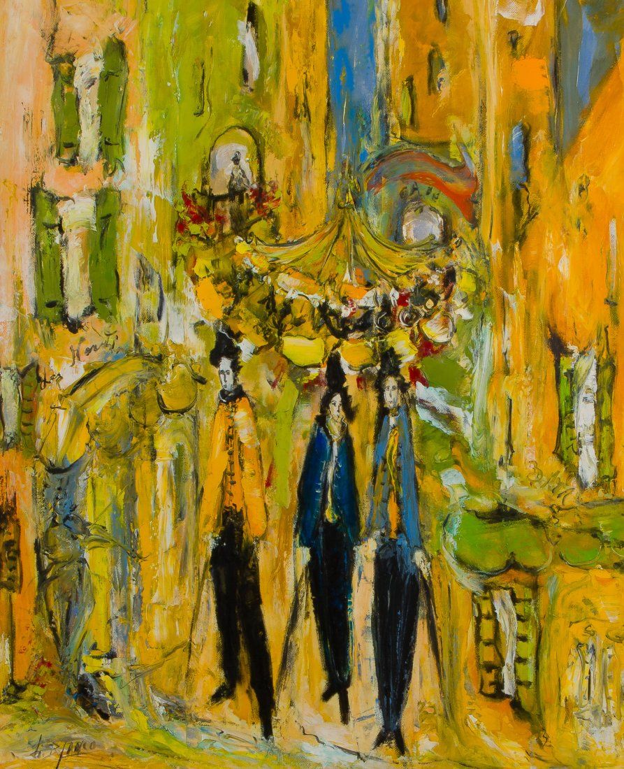 Lot 159: Roger Di Blanco (French, b.1948) Oil on Canvas