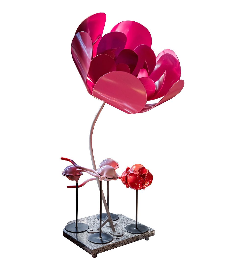 Lot 166: Kenneth Nelson (American, 1932-2022) Flower Metal Sculptures