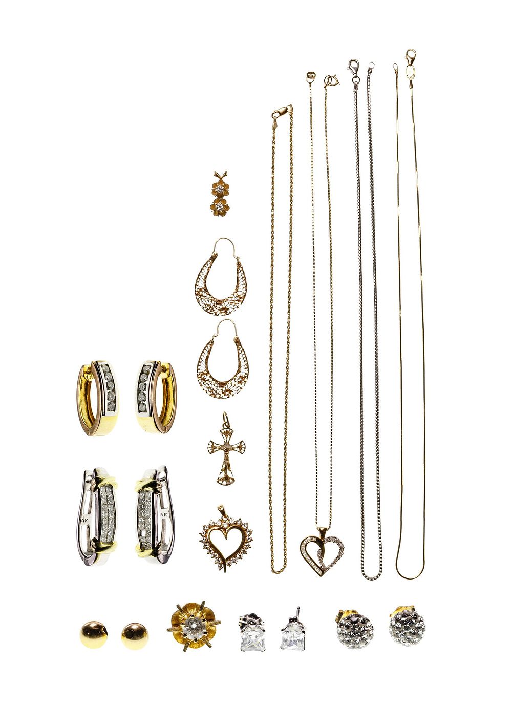 Lot 197: 14k Gold Jewelry Assortment