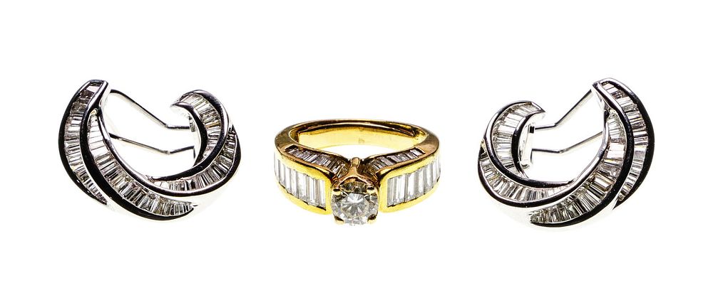 Lot 220: 18k Gold and Diamond Jewelry Assortment