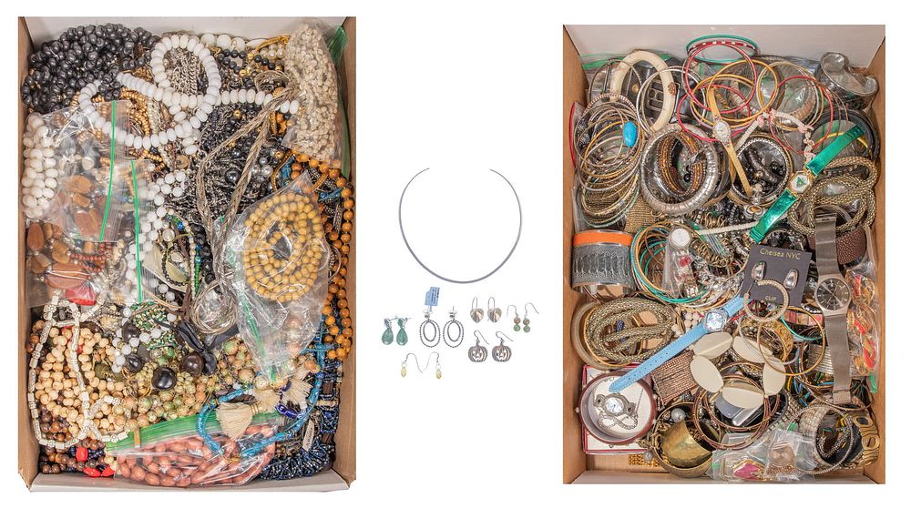 Lot 232: Sterling Silver and Costume Jewelry Assortment