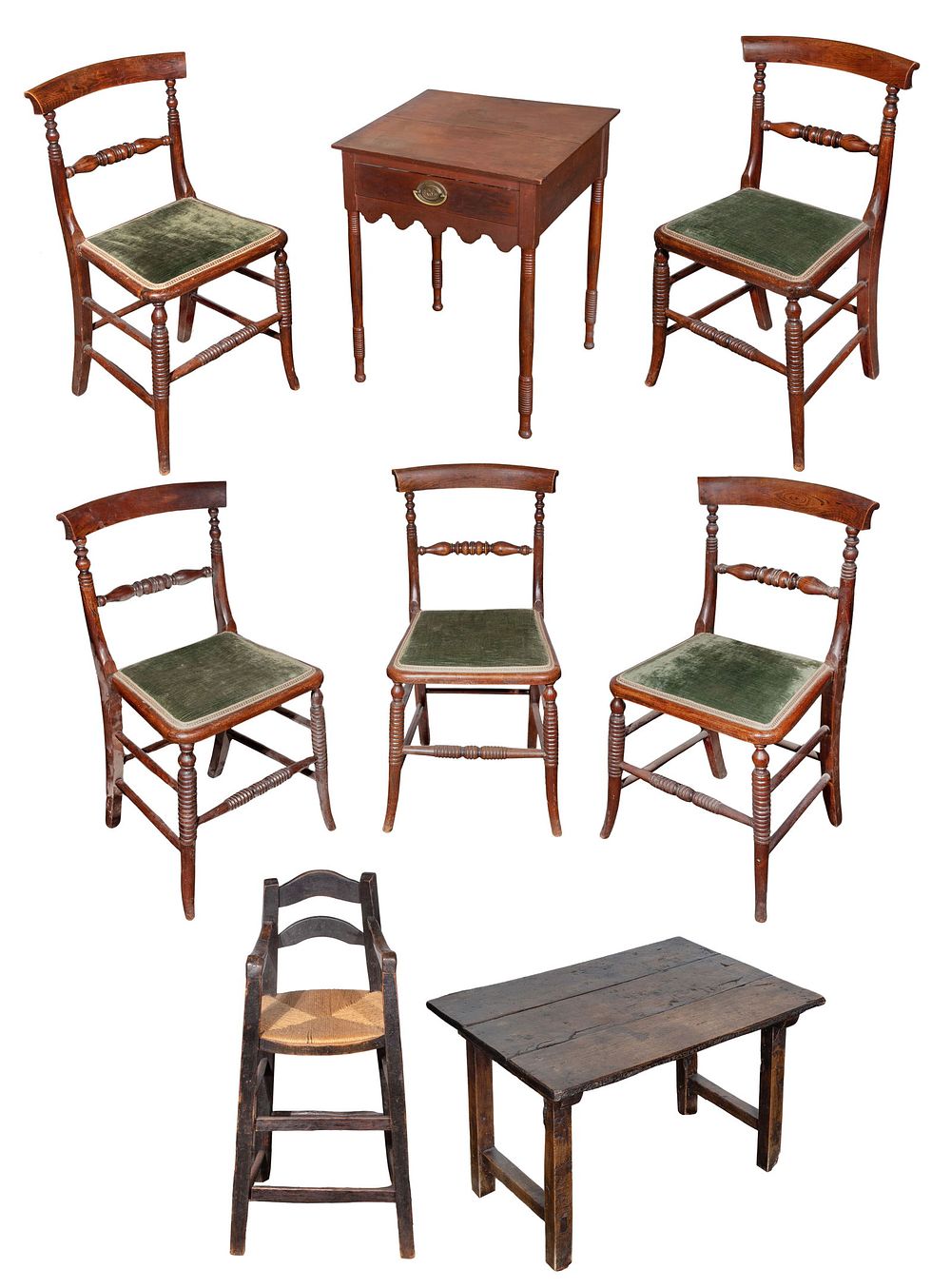 Lot 293: Side Table and Chair Assortment