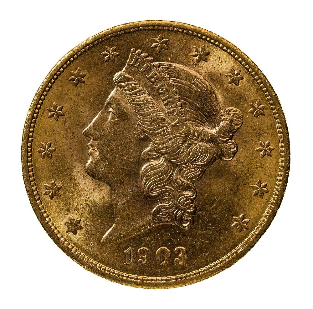 Lot 160: 1903 $20 Gold Unc.