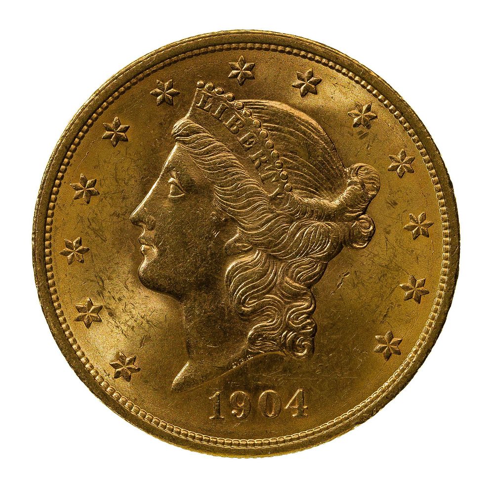 Lot 163: 1904 $20 Gold Unc.