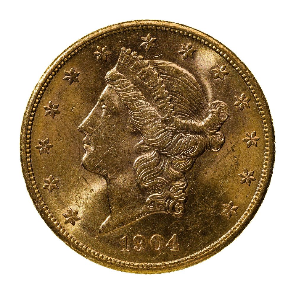 Lot 175: 1904-S $20 Gold Unc.