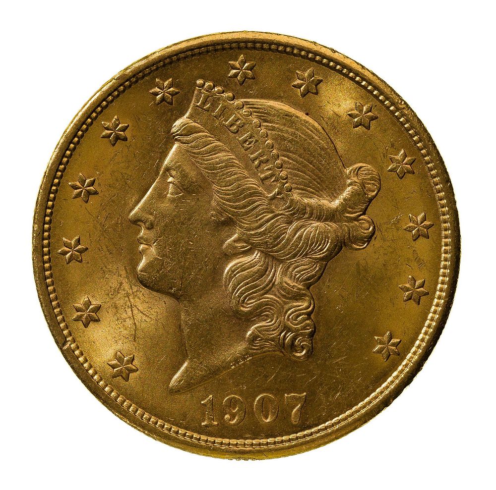 Lot 190: 1907 $20 Gold Liberty Unc.