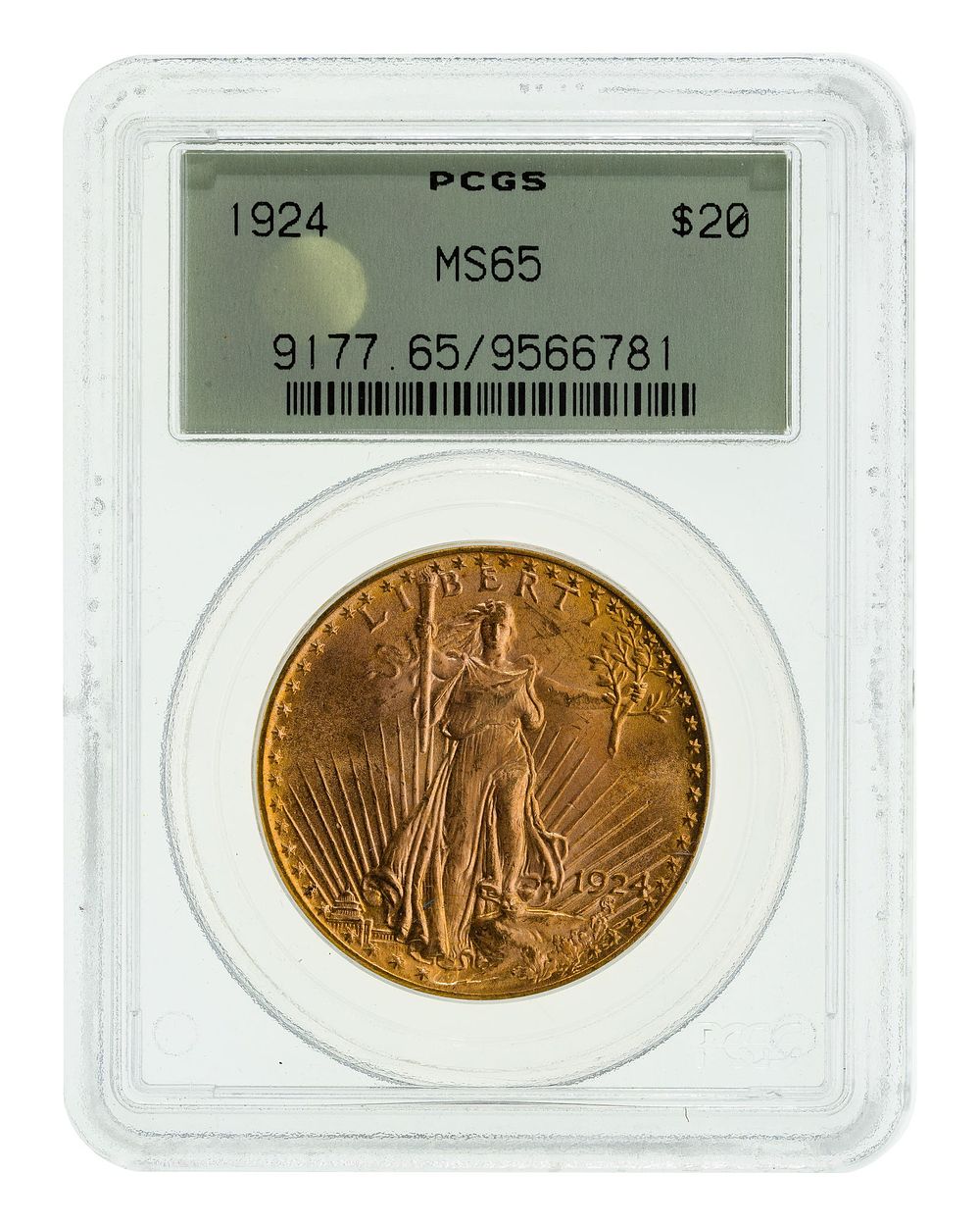 Lot 199: 1924 $20 Gold MS-65 PCGS