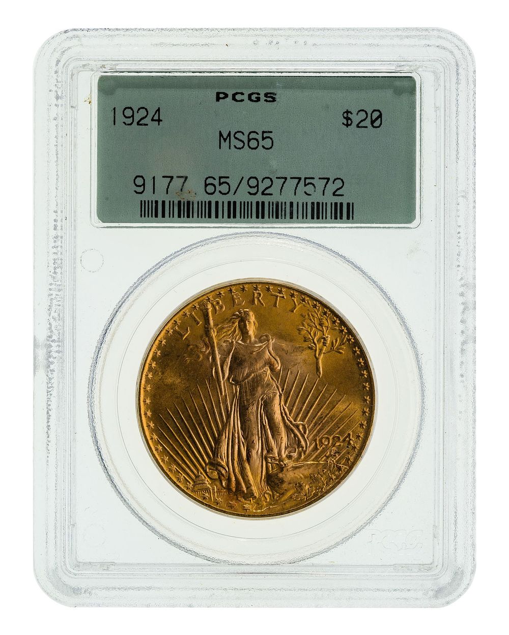Lot 202: 1924 $20 Gold MS-65 PCGS