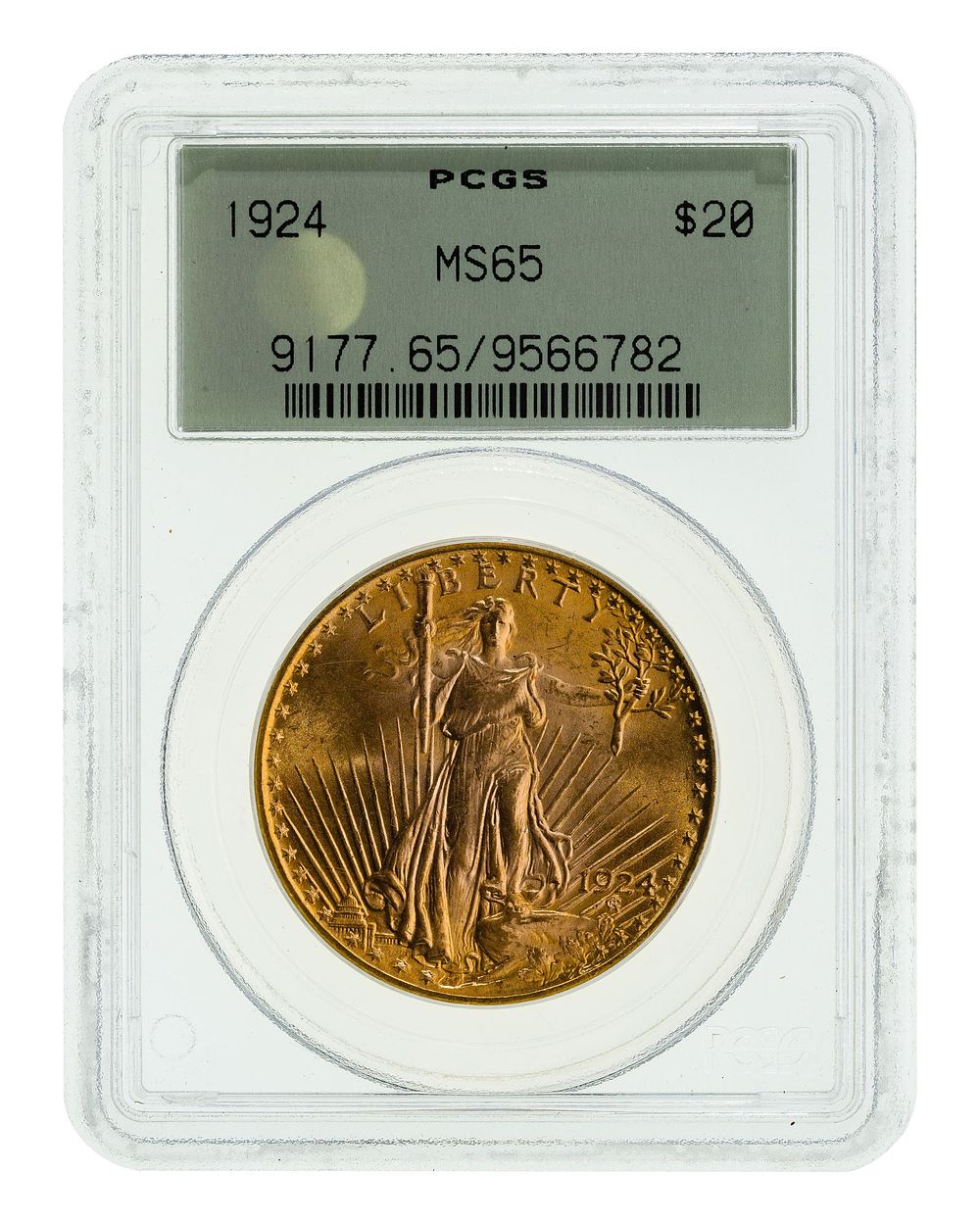 Lot 203: 1924 $20 Gold MS-65 PCGS