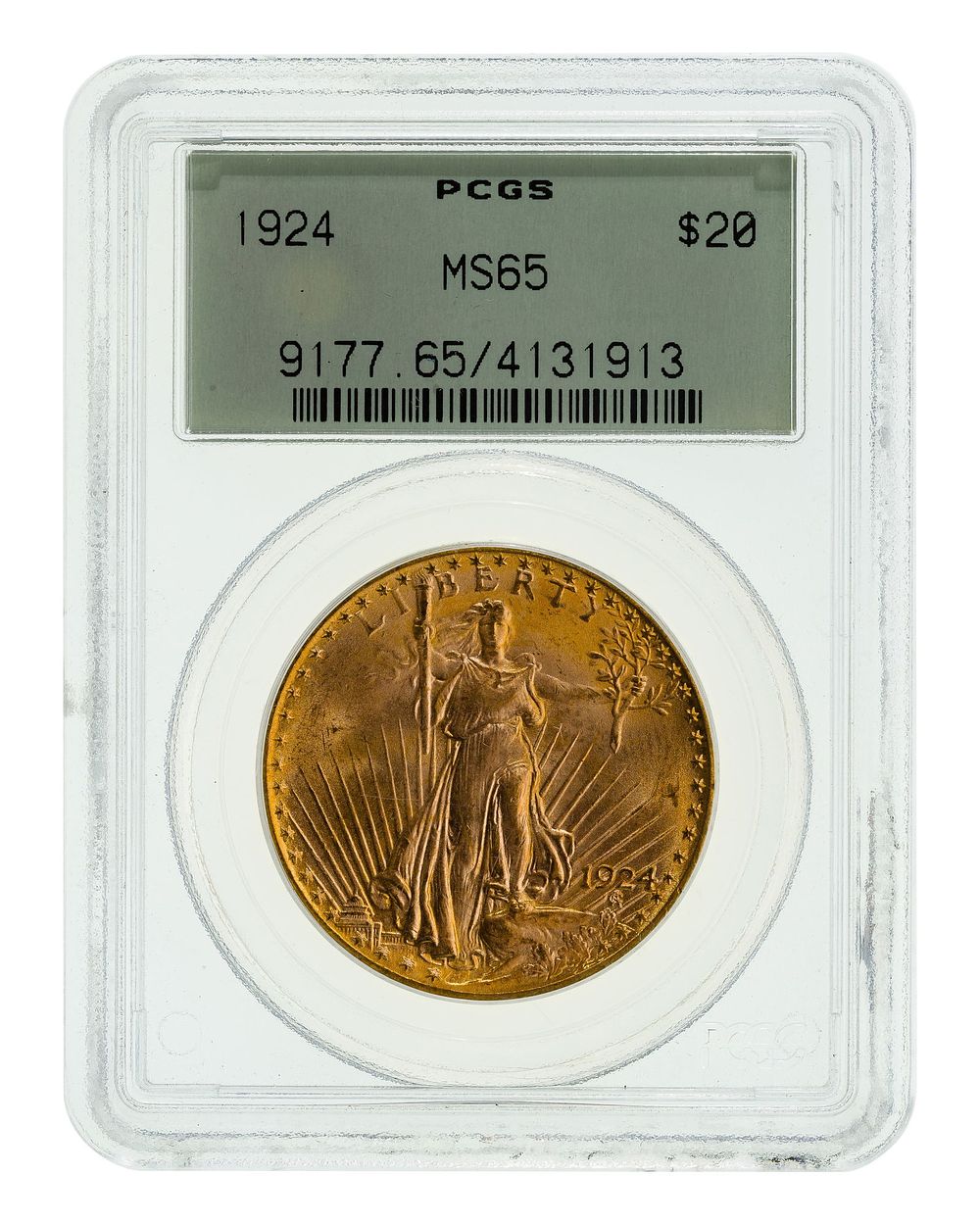 Lot 209: 1924 $20 Gold MS-65 PCGS