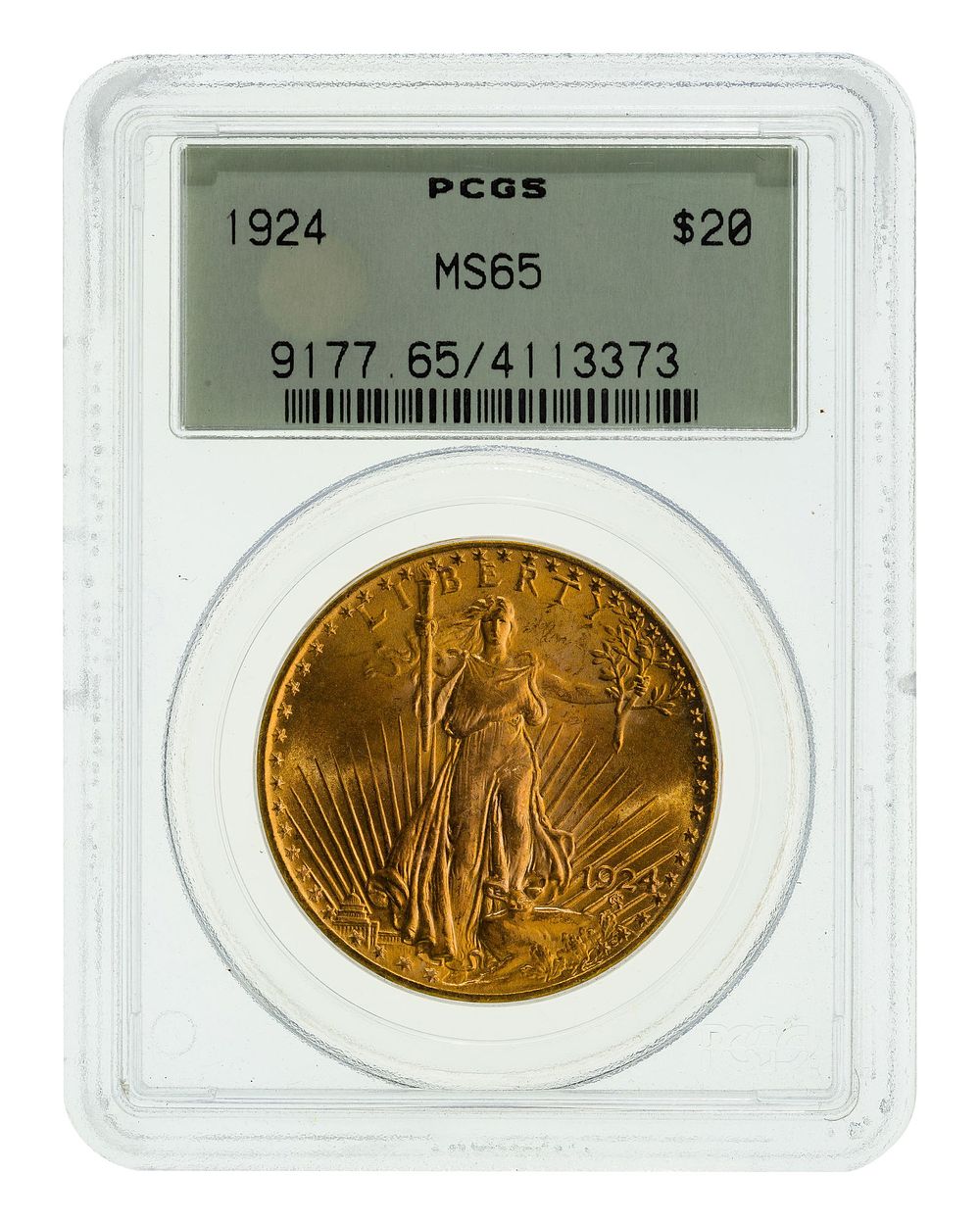 Lot 211: 1924 $20 Gold MS-65 PCGS