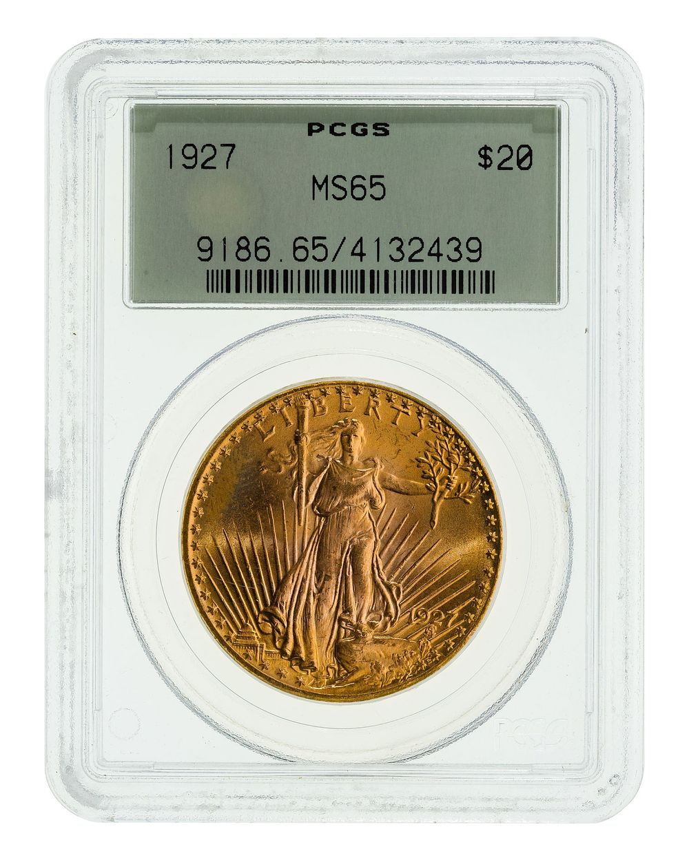 Lot 235: 1927 $20 Gold MS-65 PCGS