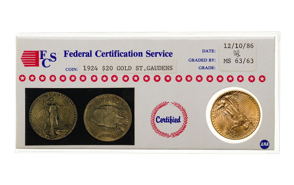 Lot 253: 1924 $20 Gold MS-63