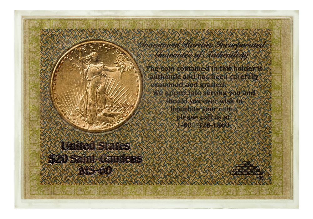 Lot 274: 1924 $20 Gold Unc.