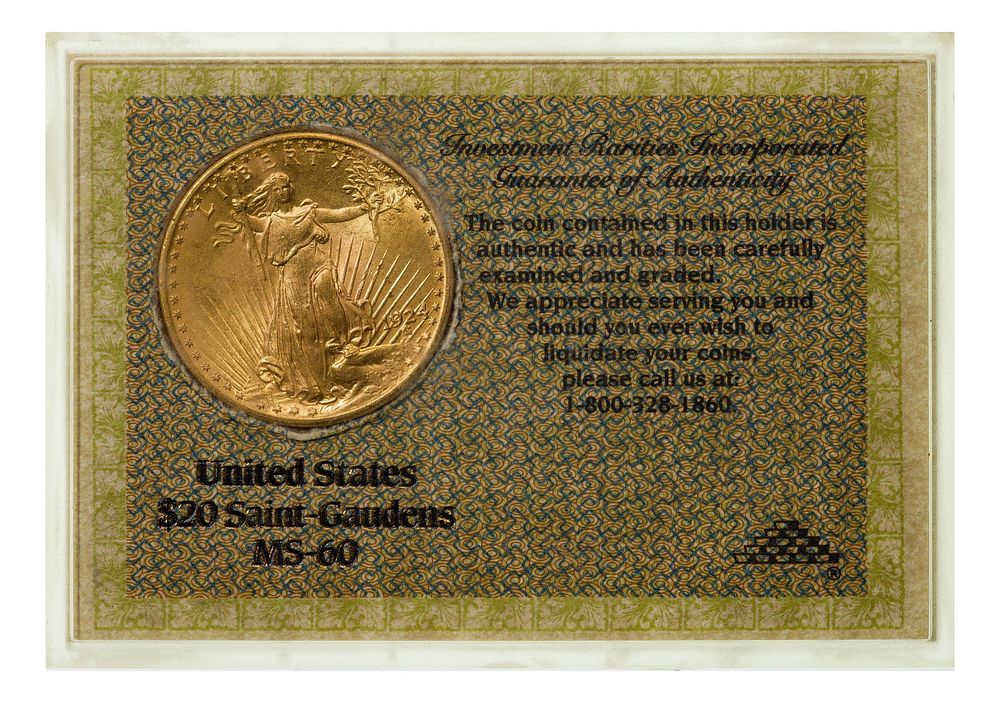 Lot 281: 1924 $20 Gold Unc.