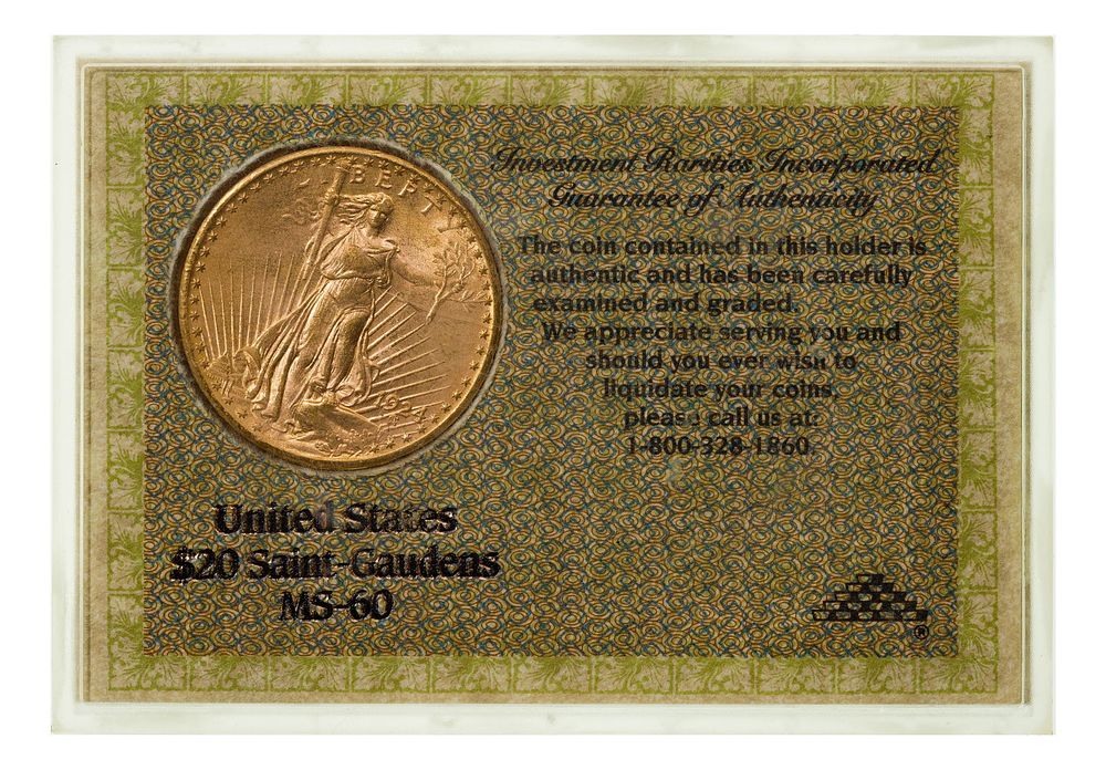 Lot 285: 1924 $20 Gold Unc.