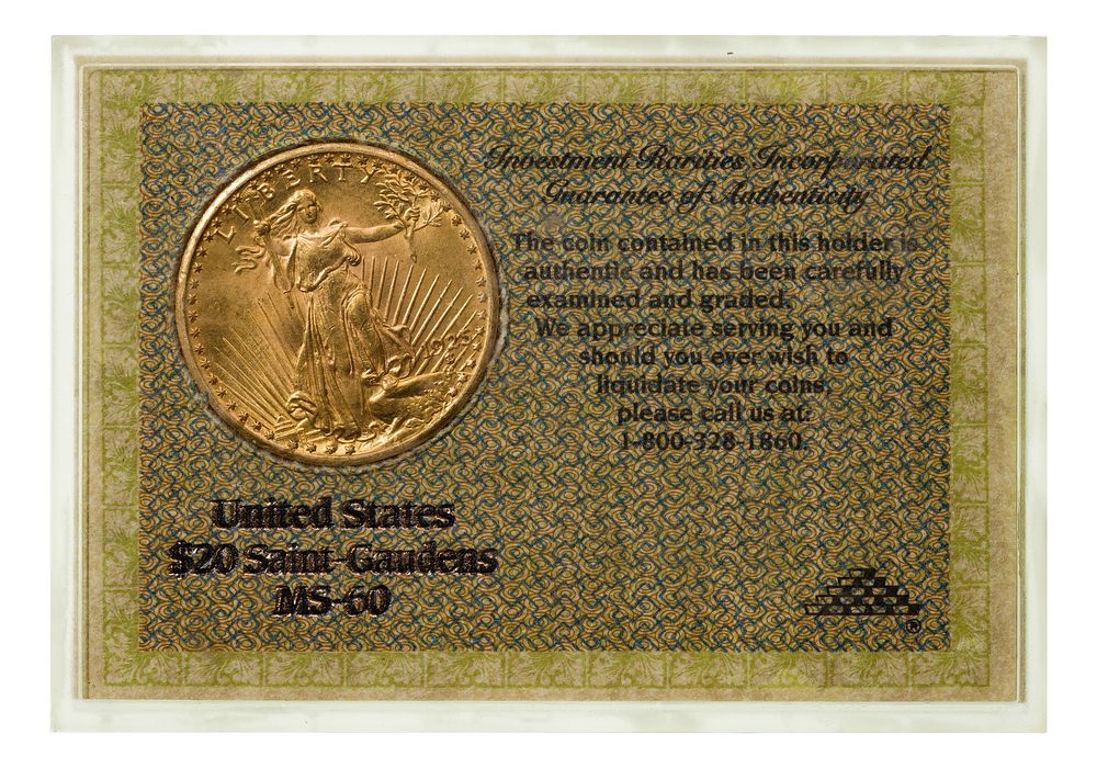 Lot 289: 1925 $20 Gold Unc.