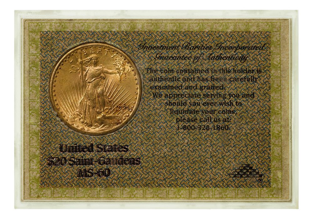 Lot 290: 1925 $20 Gold Unc.