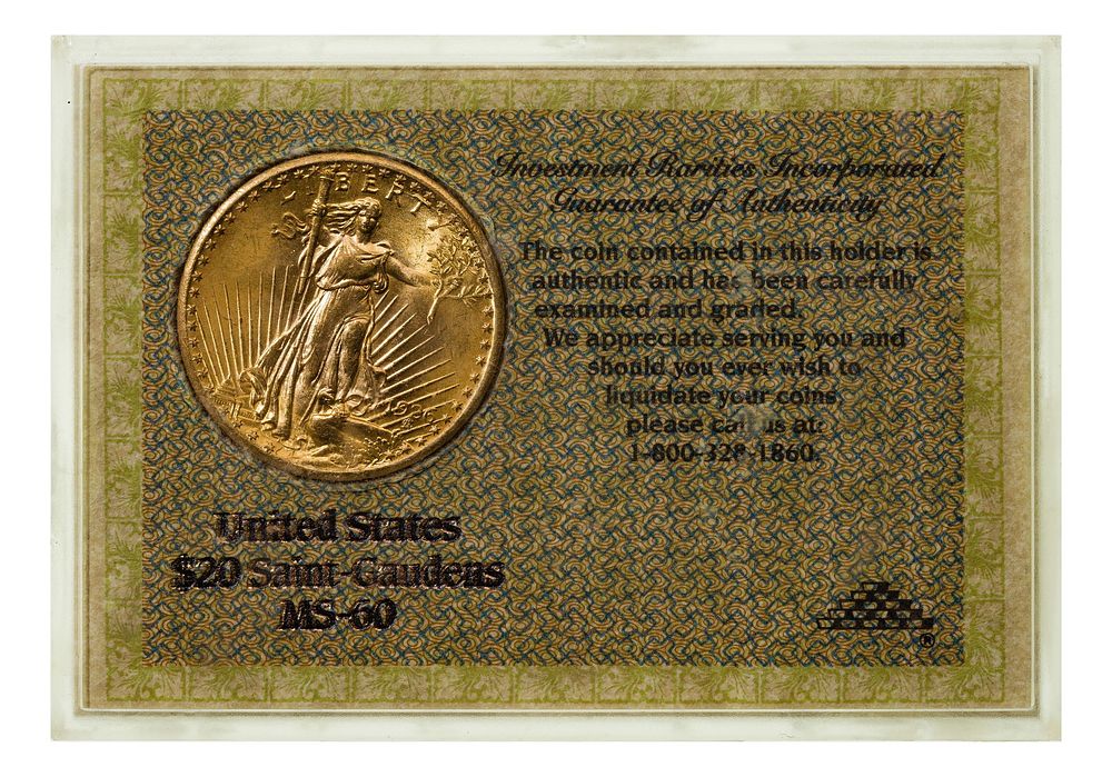 Lot 291: 1926 $20 Gold Unc.