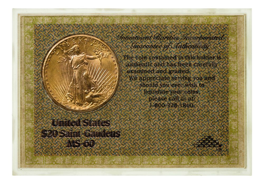 Lot 294: 1926 $20 Gold Unc.