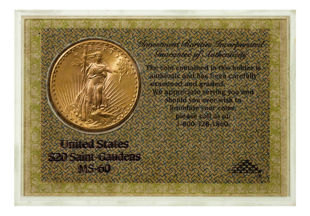 Lot 295: 1927 $20 Gold Unc.