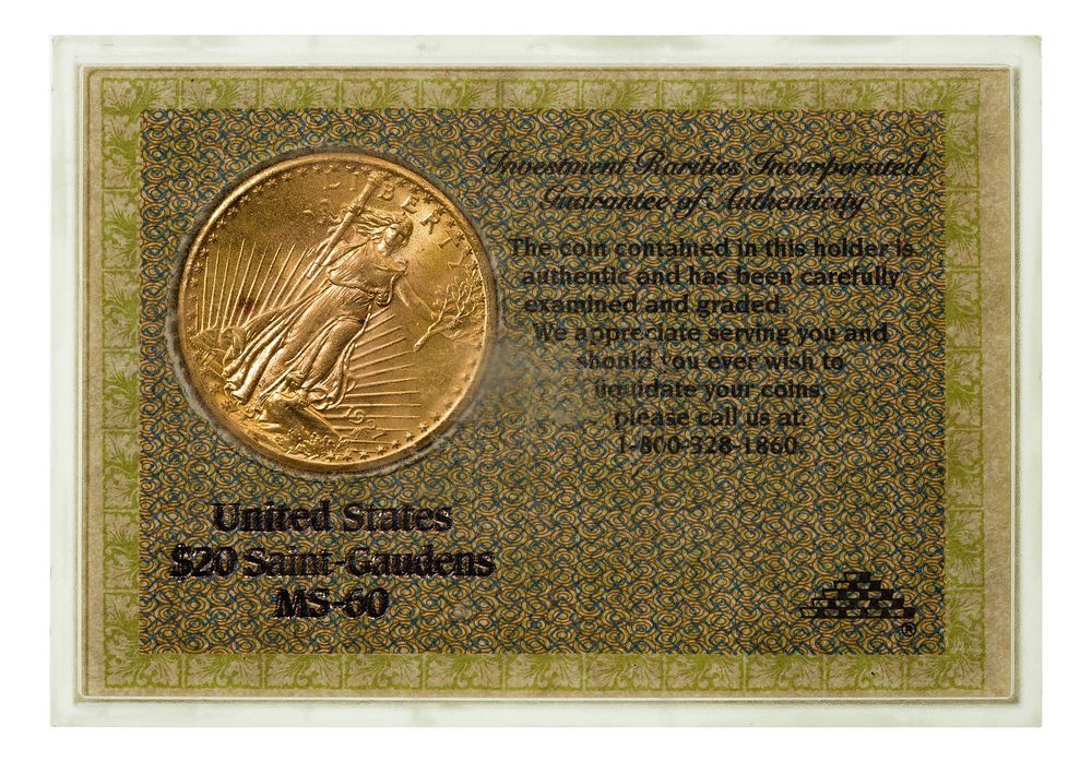 Lot 297: 1927 $20 Gold Unc.