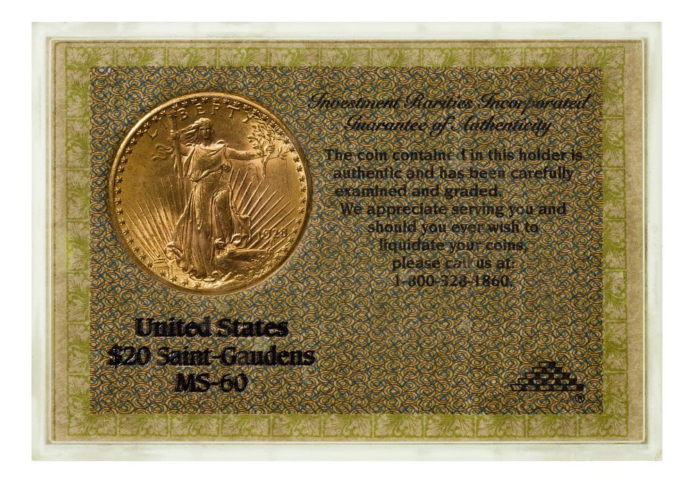 Lot 302: 1928 $20 Gold Unc.