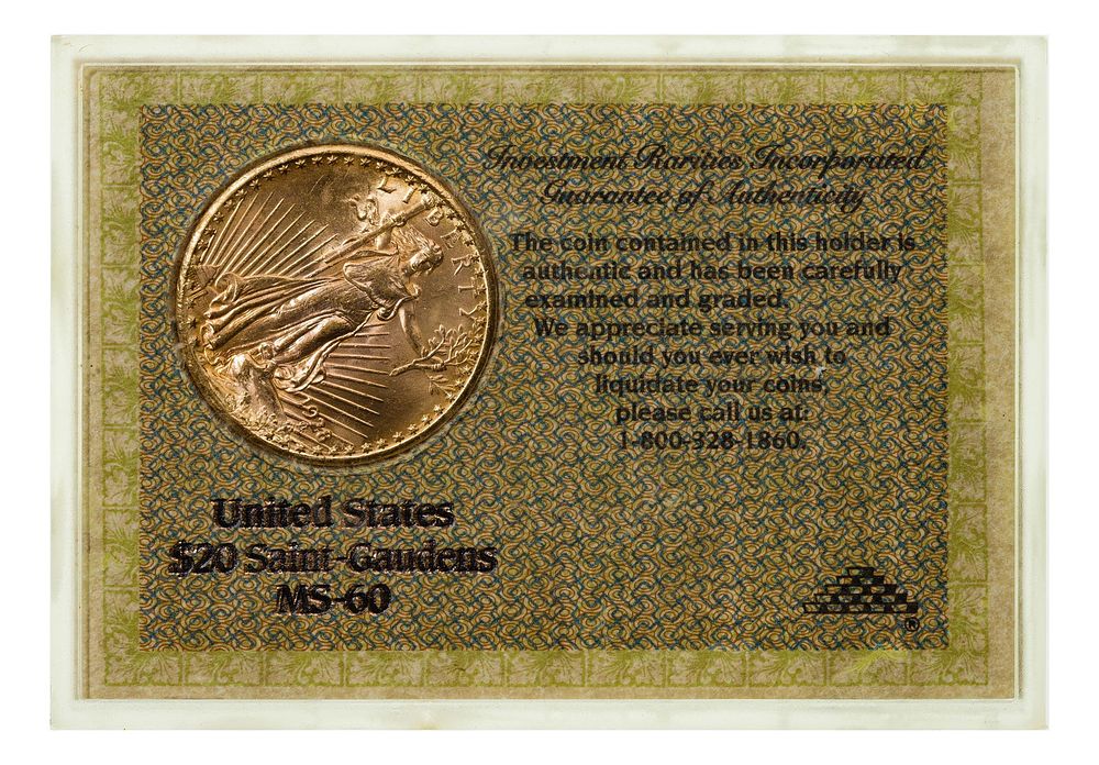 Lot 303: 1928 $20 Gold Unc.