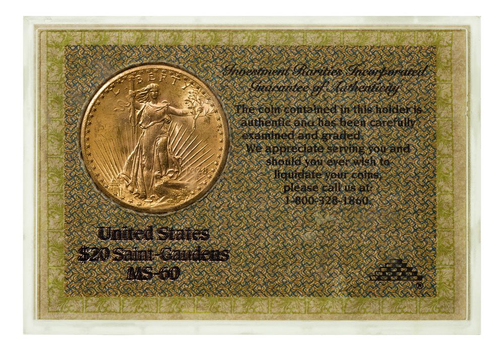 Lot 305: 1928 $20 Gold Unc.
