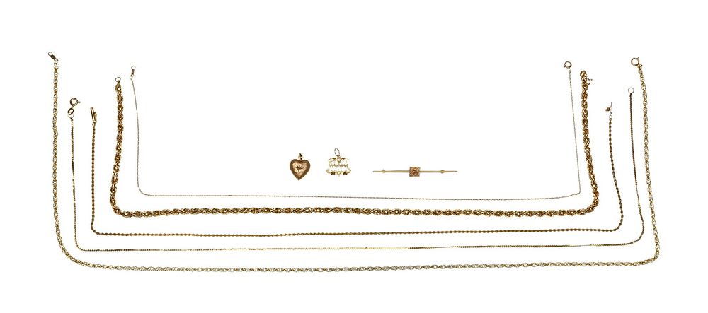 Lot 167: 14k Yellow Gold Jewelry Assortment