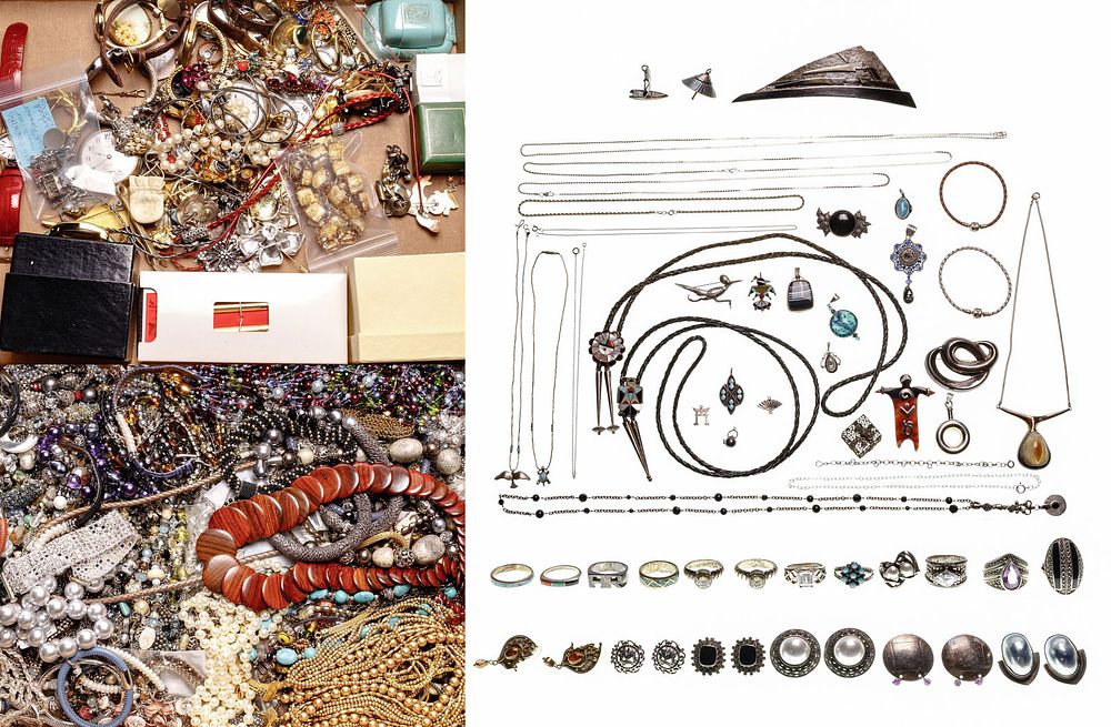 Lot 198: Sterling Silver, Costume Jewelry and Watch Assortment