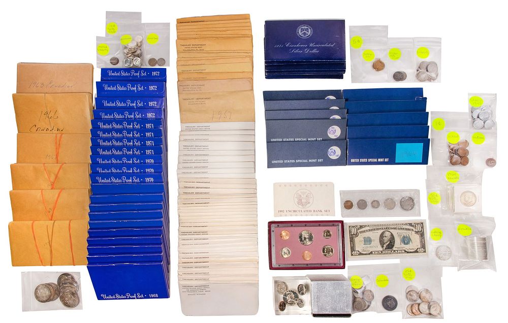 Lot 206: Miscellaneous Coin, Proof, Year and Mint Set Assortment