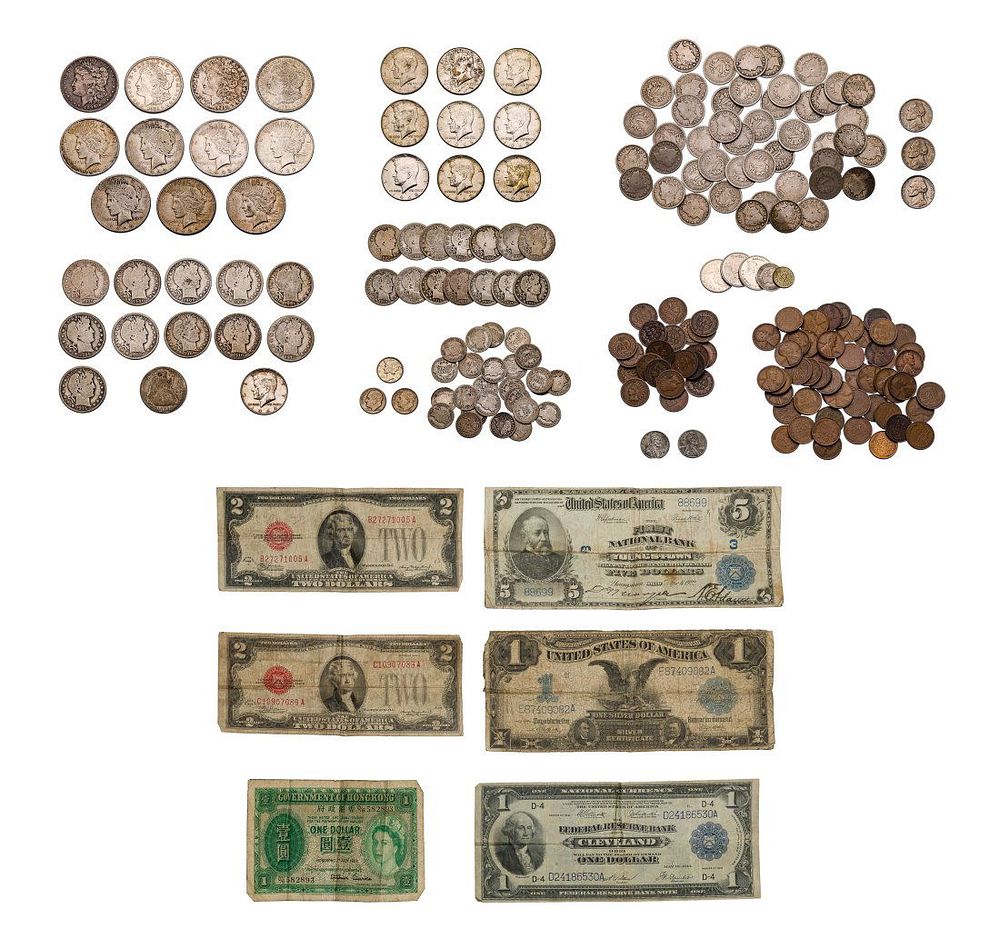 Lot 208: Miscellaneous Coin and Currency Assortment
