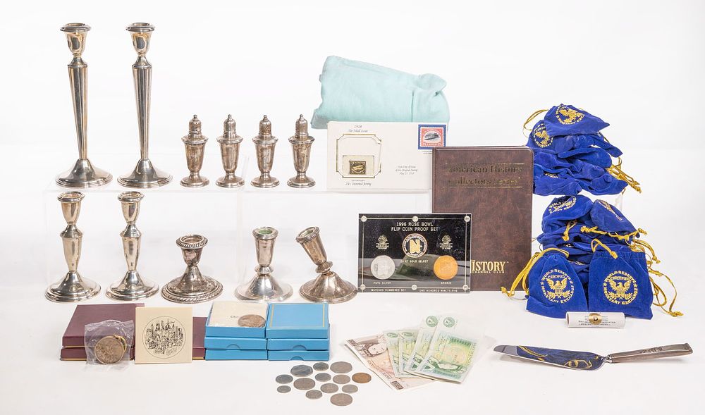 Lot 216: Sterling Silver and Coin Silver Assortment