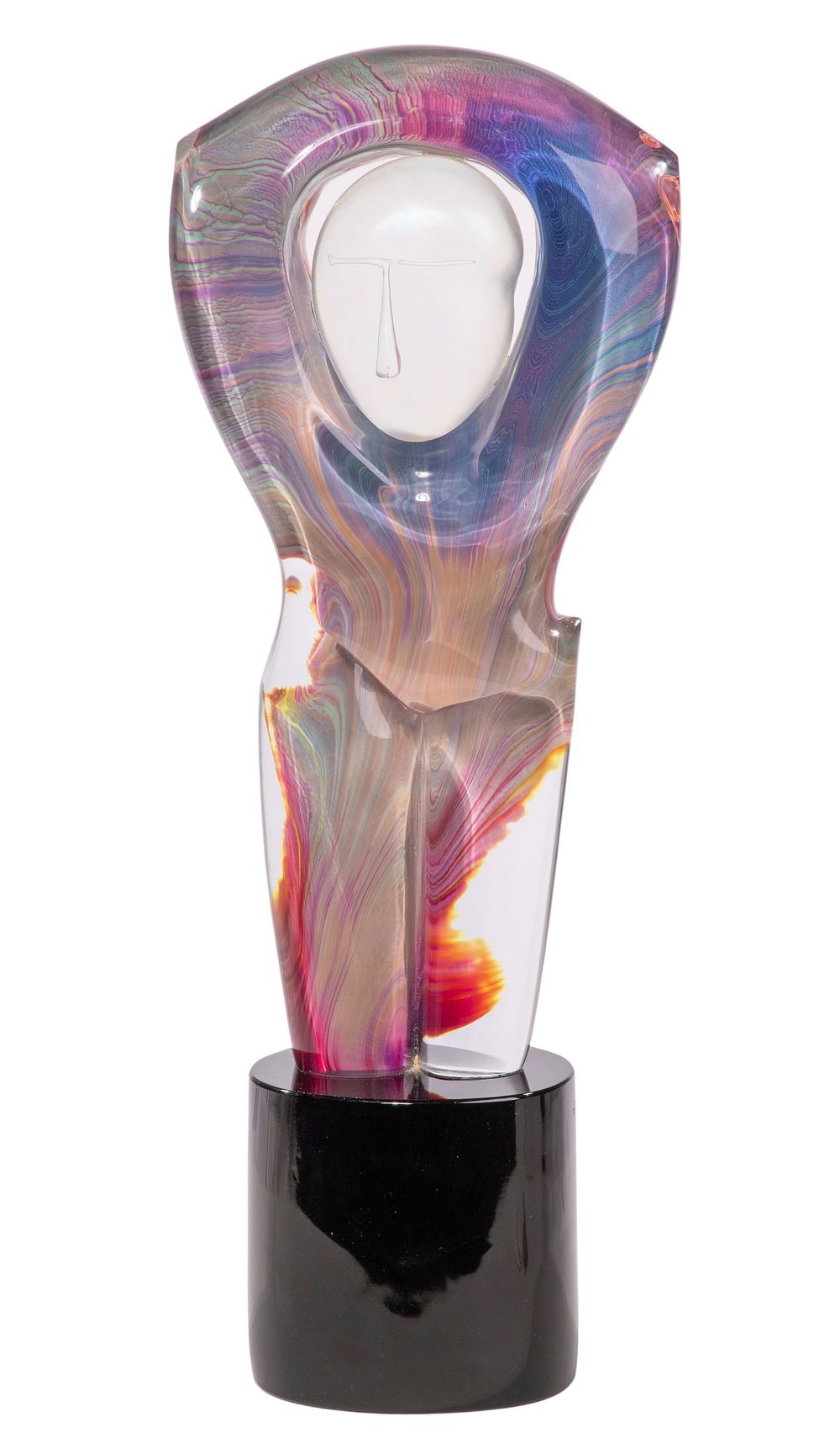 Lot 225: Dino Rosin (Italian, b.1948) "Relax" Murano Art Glass Sculpture
