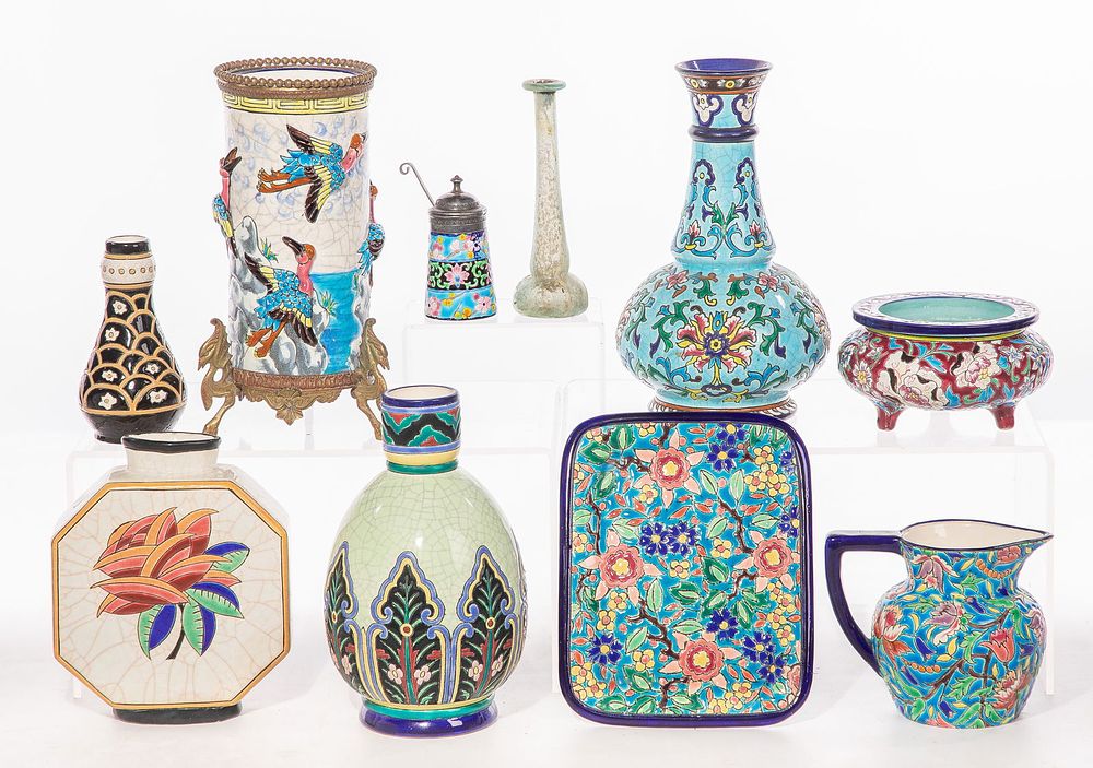 Lot 234: Longwy Pottery Collection