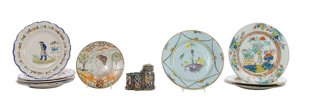 Lot 240: Dutch Pottery Plate Assortment