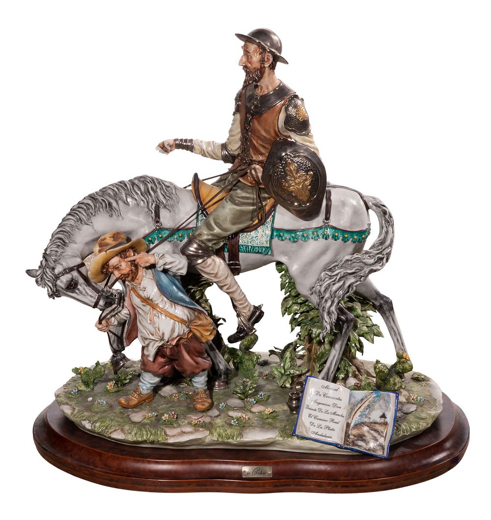 Lot 249: Guido Cortese Capodimonte Don Quixote Porcelain Figurine