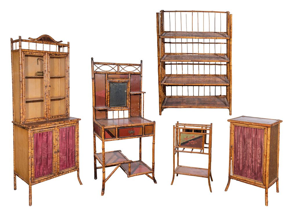 Lot 258: Victorian Bamboo Furniture Assortment