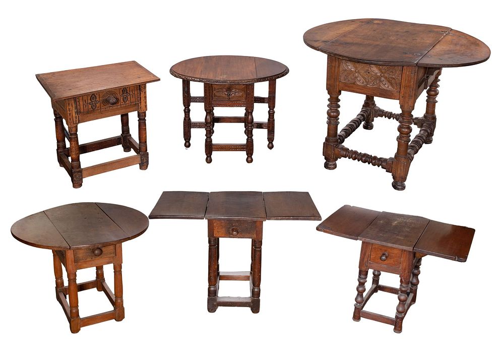 Lot 262: European Post Renaissance Style Table Assortment