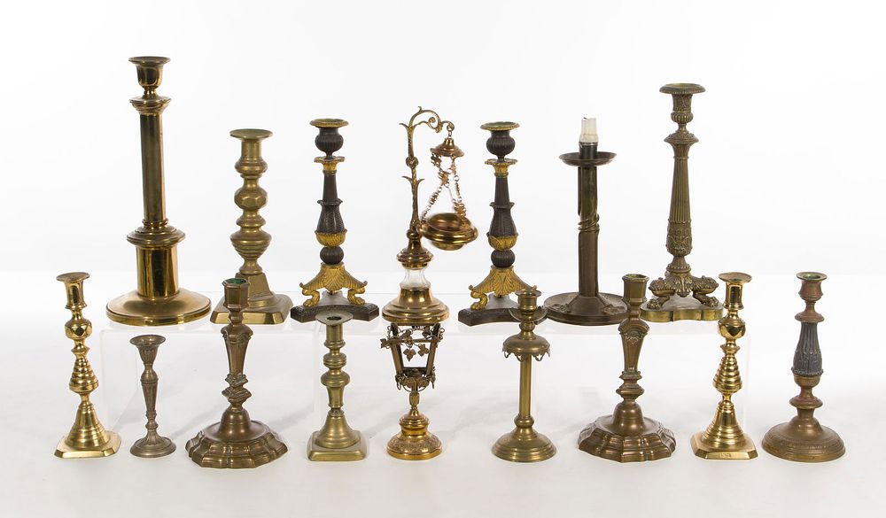 Lot 275: Brass Candlestick Assortment
