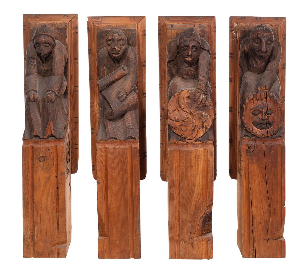 Lot 295: Carved Wood Corbel Collection