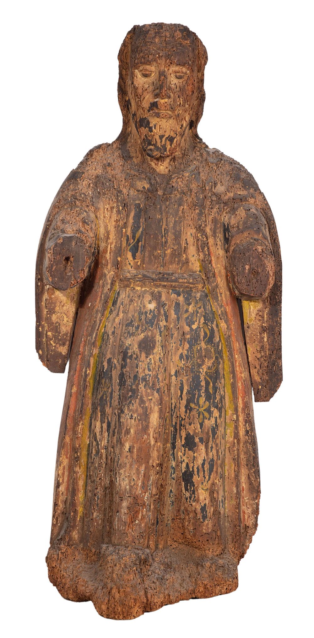 Lot 301: Spanish Colonial Style Wood Santos Figure