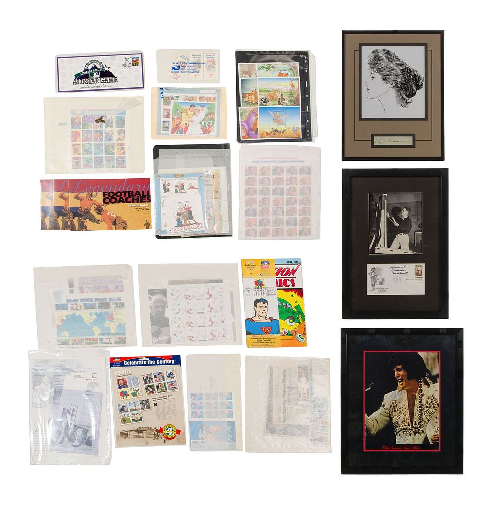 Lot 324: Autograph and Stamp Assortment