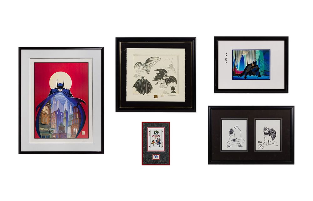Lot 353: Bob Kane and Batman Animation Art Assortment