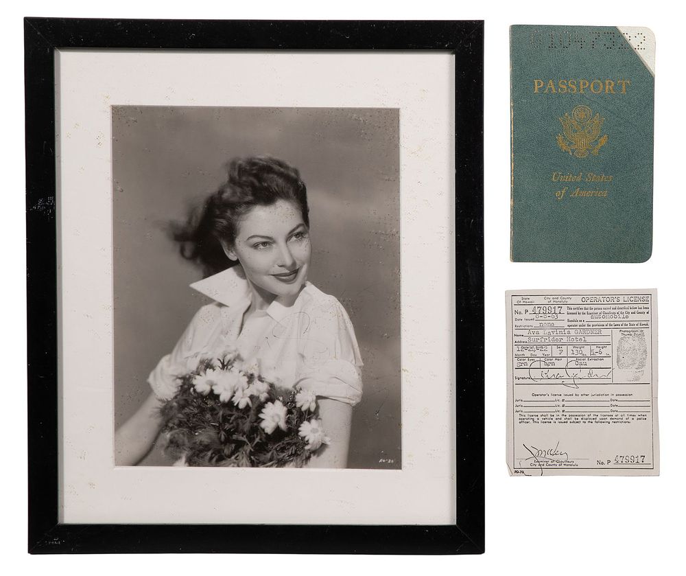 Lot 371: Ava Gardner Signed Passport