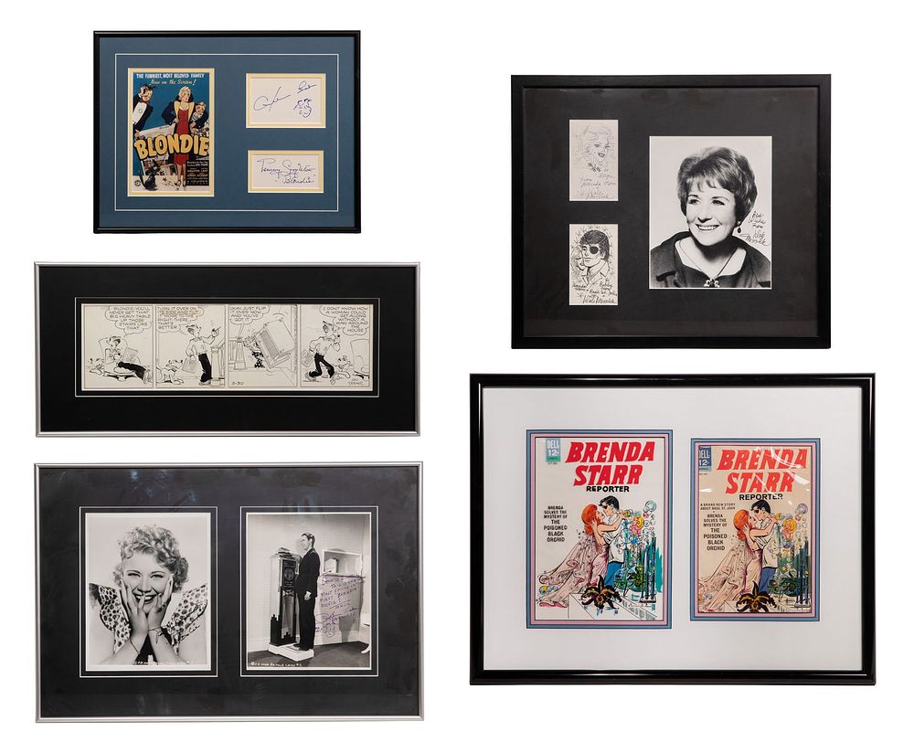 Lot 398: Comic Strip and Comic Inspired Movie Signature Assortment