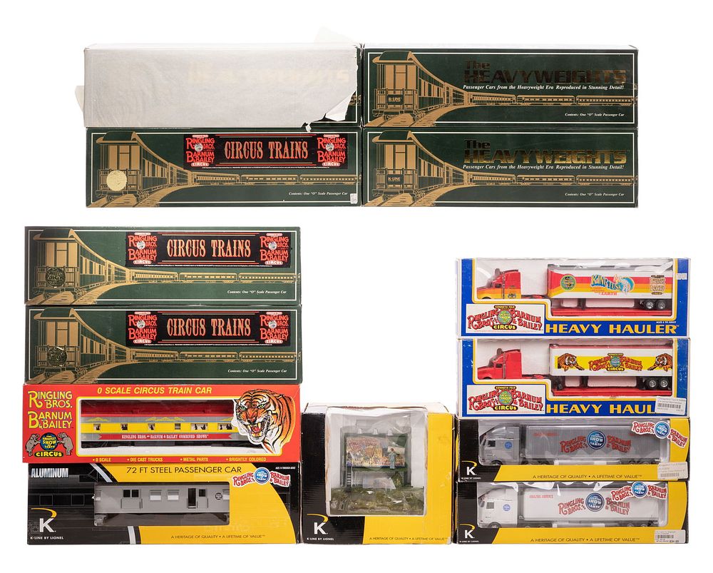 Lot 445: K-Line Model Train O Scale Ringling Brothers and Barnum & Bailey Circus Assortment