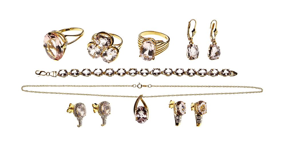 Lot 180: 14k Yellow Gold and Gemstone Jewelry assortment