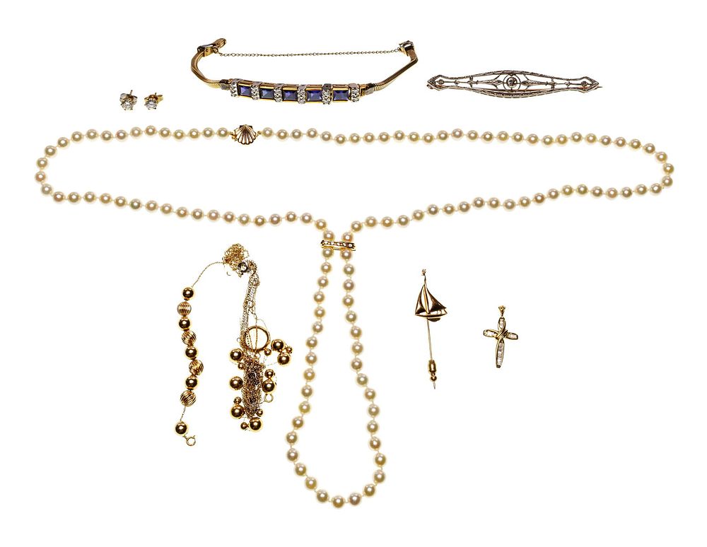 Lot 191: 14k Gold Jewelry Assortment